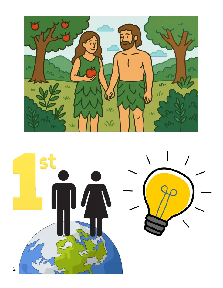 Sample page from Adam and Eve